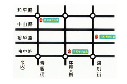 石家庄祥和老年公寓煤机街院位置示意图